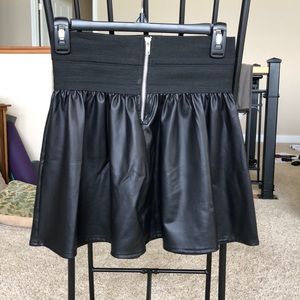 Faux Leather Skirt